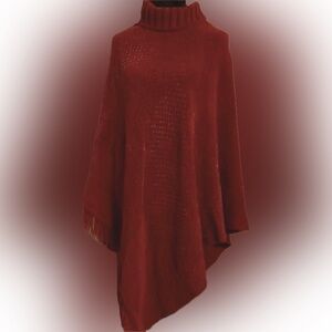 525 Chenille Asymmetrical Cape. O/S